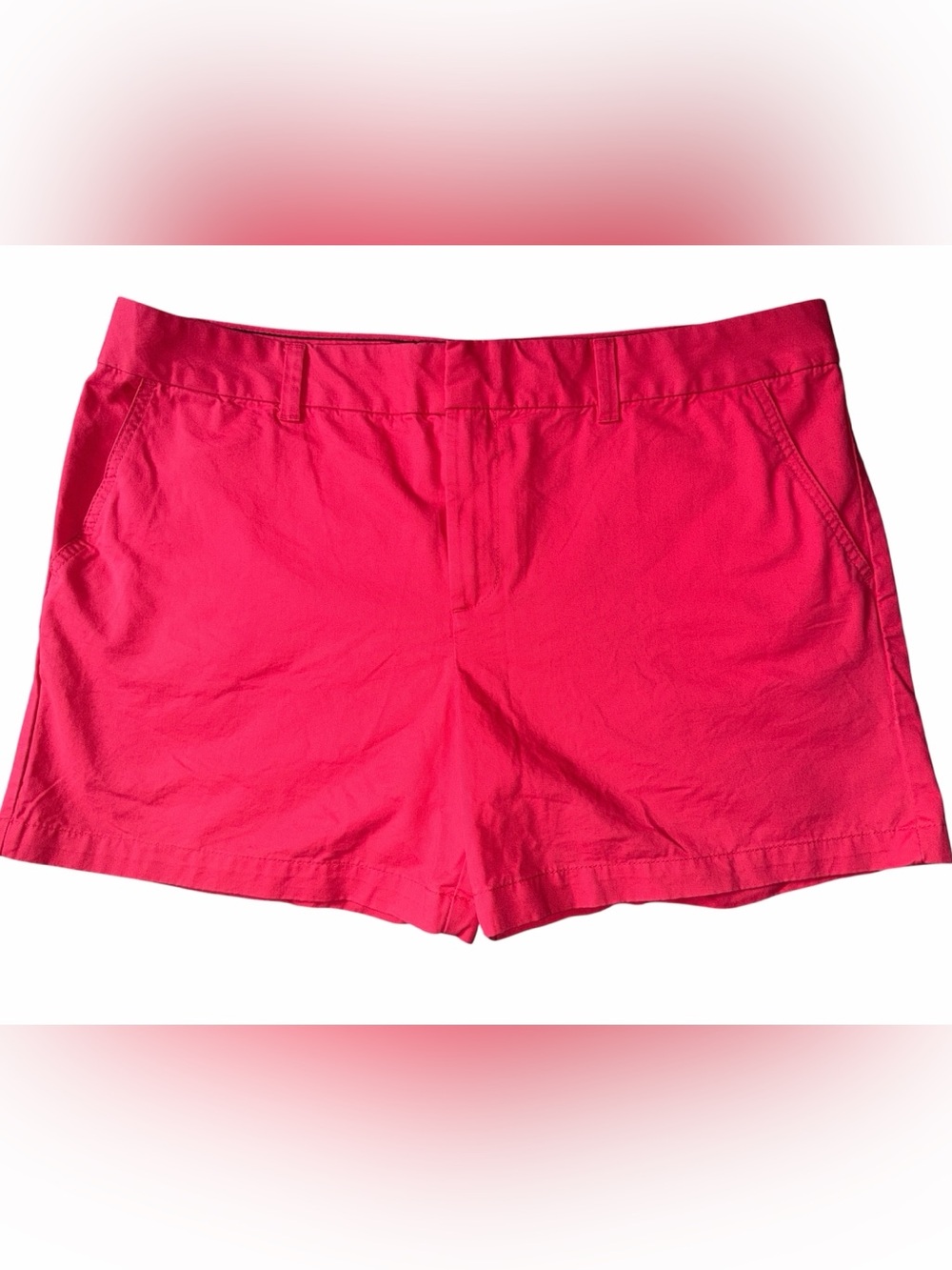 Tommy Hilfiger Chino Shorts Bright Pink Women’s Size 16 Preppy Modern
